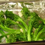 Broccoli and Garlic in pan