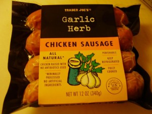Trader Joe's Garlic & Herb chicken sausages