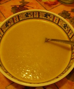 Finished Creamy Potato Leek Soup