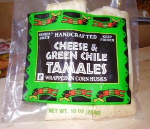 Trader Joe's Cheese & Green chile Tamales