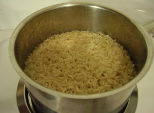 Brown Rice with steam holes