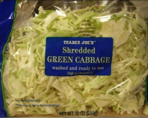 Trader Joe's Shreadding Cabbage for Coleslaw