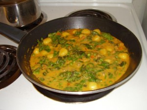 Warm Polenta with extra spinach